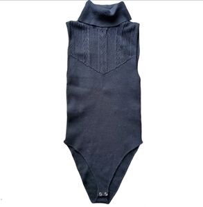 Boho Sleeveless Turtleneck Bodysuit Size Large